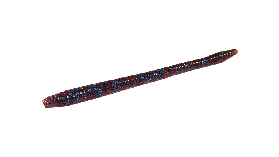 Zoom Finesse Worm, 20 Pack, 4.5in, Moccasin Blue, 004007X