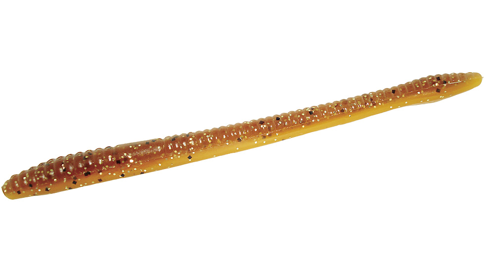 Zoom Finesse Worm, 20 Pack, 4.5in, Pumpkin Spice, 004268X