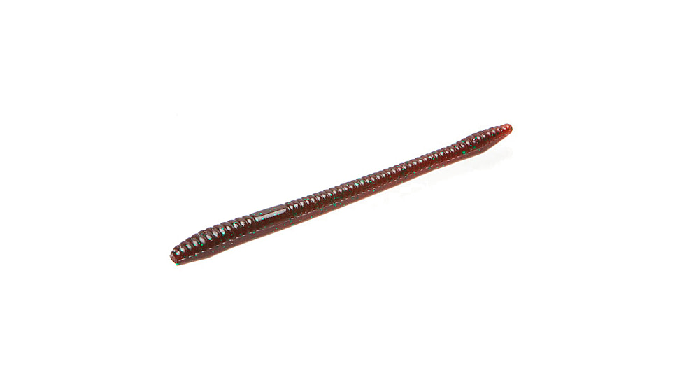 Zoom Finesse Worm, 20 Pack, 4.5in, Scuppernong Green, 004316X