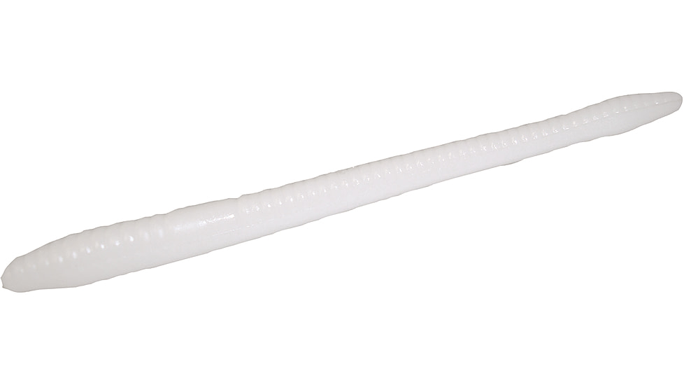 Zoom Finesse Worm, 20 Pack, 4.5in, White, 004040X