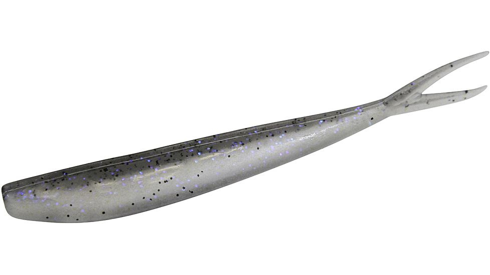 Zoom Fluke Baitfish Imitator, 10 Pack, 4in, Electric Shad, 015350X