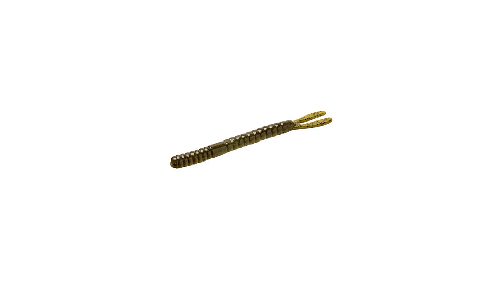 Zoom Fork Tail Soft Bait, 17 Pack,, Green Pumpkin, 087025X
