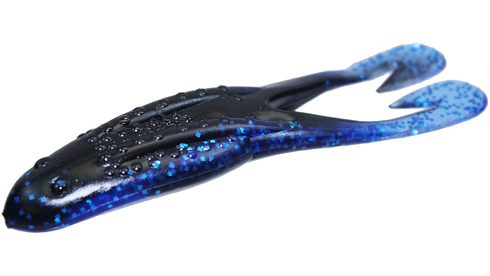 Zoom Horny Topwater Toad, 5 Pack, 4.25in, Black Sapphire, 083100X