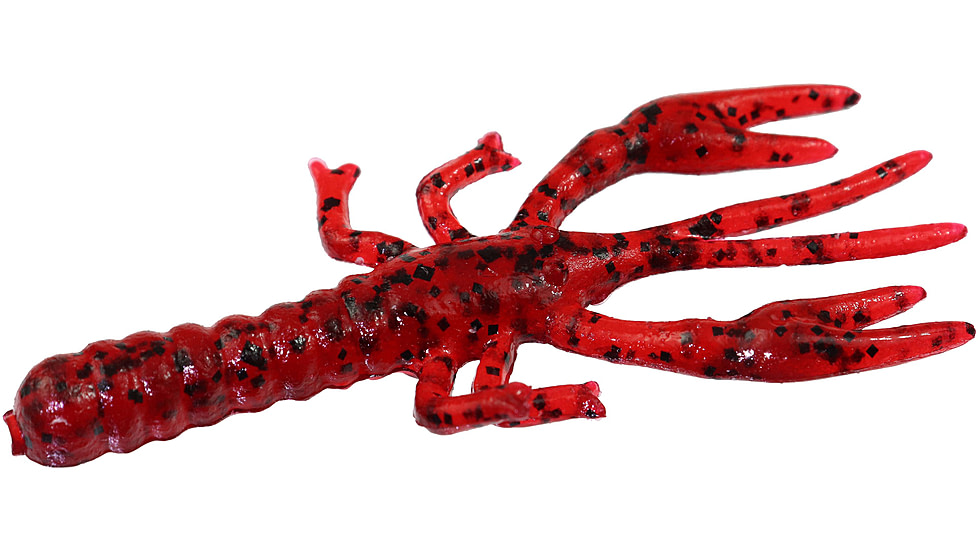Zoom Lil Critter Craw, 12 Pack, 3in, Cherry Seed, 014018X