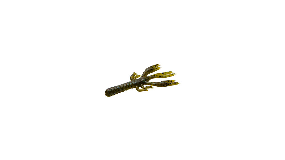 Zoom Lil Critter Craw, 12 Pack, 3in, Green Pumpkin Blue, 014239X