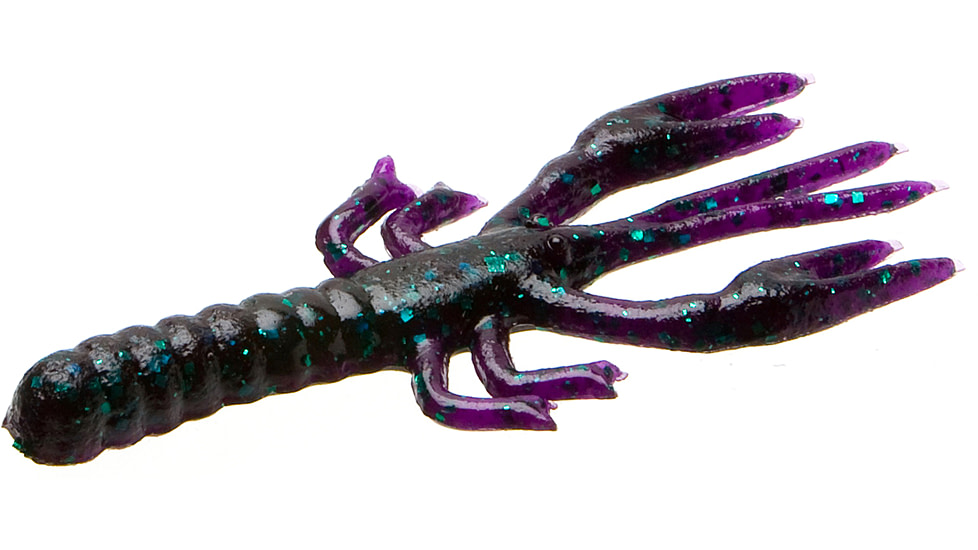 Zoom Lil Critter Craw, 12 Pack, 3in, Junebug, 014005X