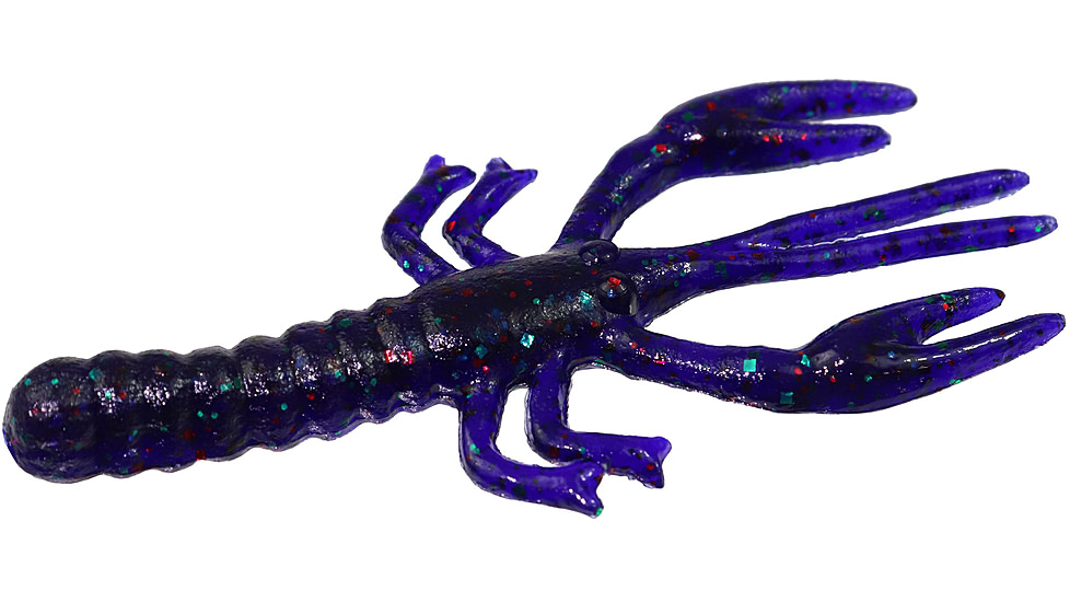 Zoom Lil Critter Craw, 12 Pack, 3in, Junebug Red, 014177X