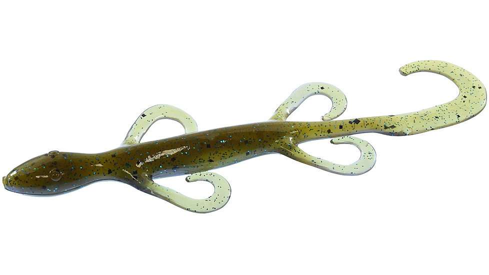 Zoom Lizard, 20 Pack, 6in, Green Pumpkin Blue Flash, 002294X