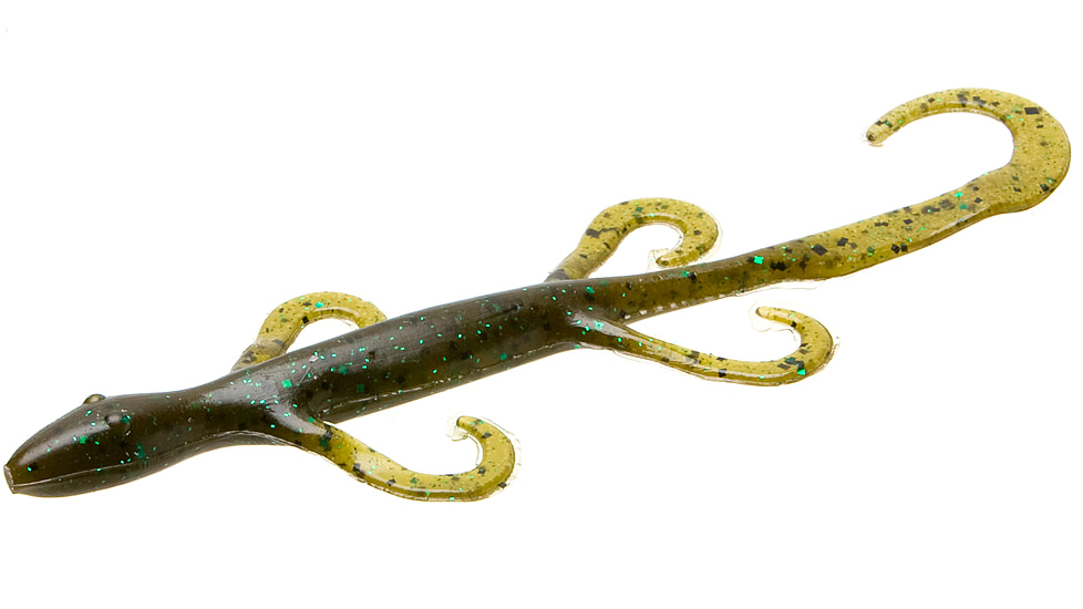 Zoom Lizard, 9 Pack, 6in, Green Pumpkin Green, 002184X