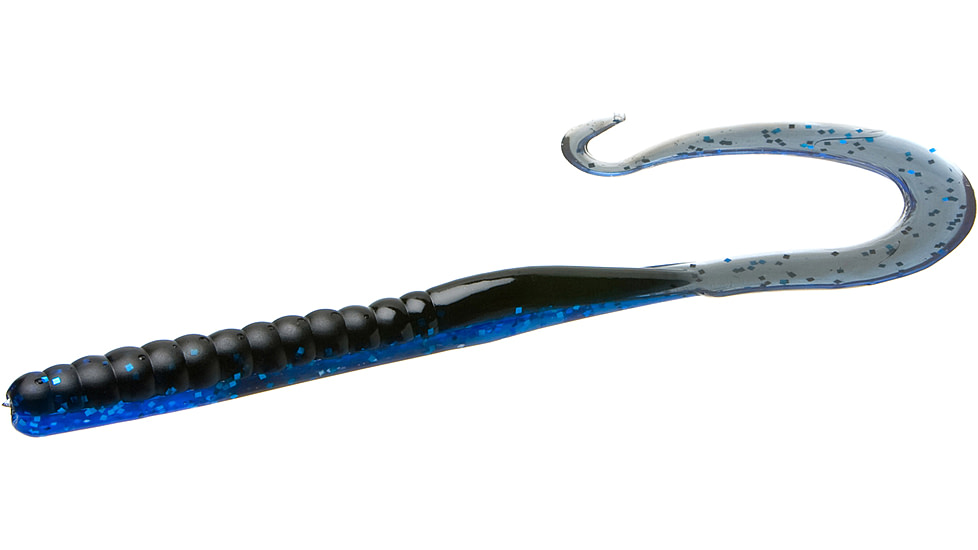 Zoom Mag II Large Worm, 20 Pack, 9in, Black Sapphire, 9100