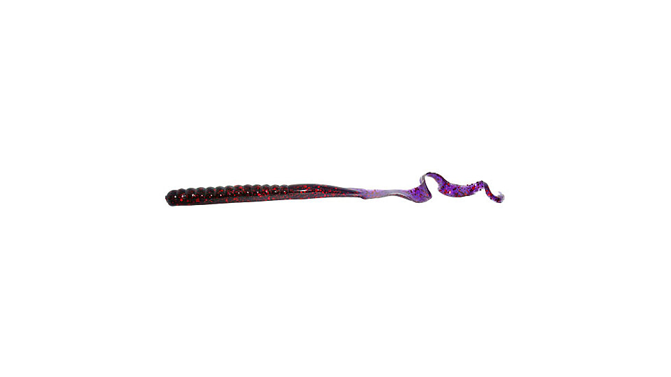 Zoom Mag II Large Worm, 20 Pack, 9in, Grape Red Glitter, 009063X