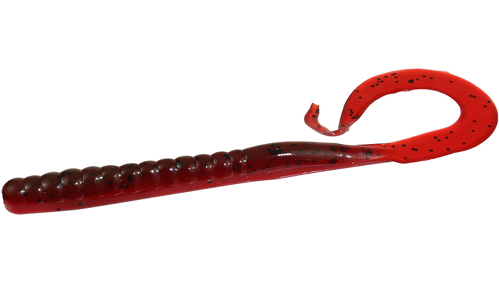Zoom Mag II Large Worm, 20 Pack, 9in, Green Pumpkin Tomato, 009338X