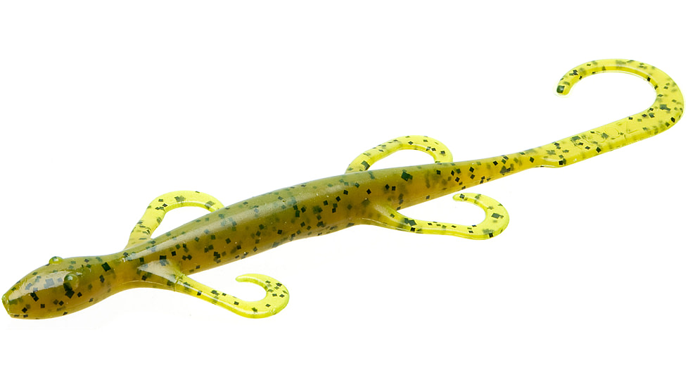 Zoom Mag Lizard, 9 Pack, 8in, Chartreuse Pumpkin, 33012