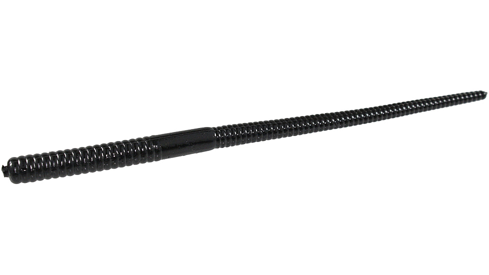 Zoom Mag Shakey Head Worm, 15 Pack, 7in, Black, 049038X