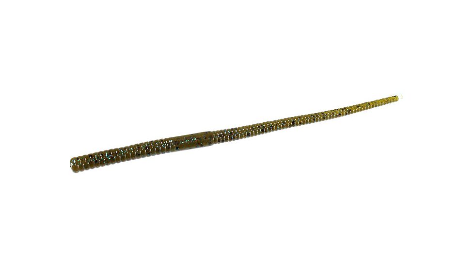 Zoom Mag Shakey Head Worm, 15 Pack, 7in, Green Pumpkin Blue, 049239X