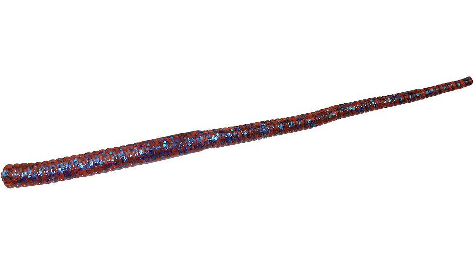 Zoom Mag Shakey Head Worm, 15 Pack, 7in, Moccasin Blue, 049007X
