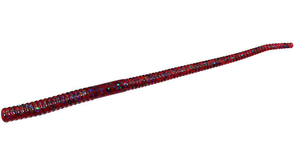 Zoom Mag Shakey Head Worm, 15 Pack, 7in, Plum Apple, 049113X