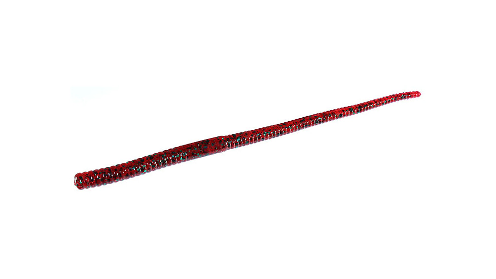 Zoom Mag Shakey Head Worm, 15 Pack, 7in, Red Bug, 049021X