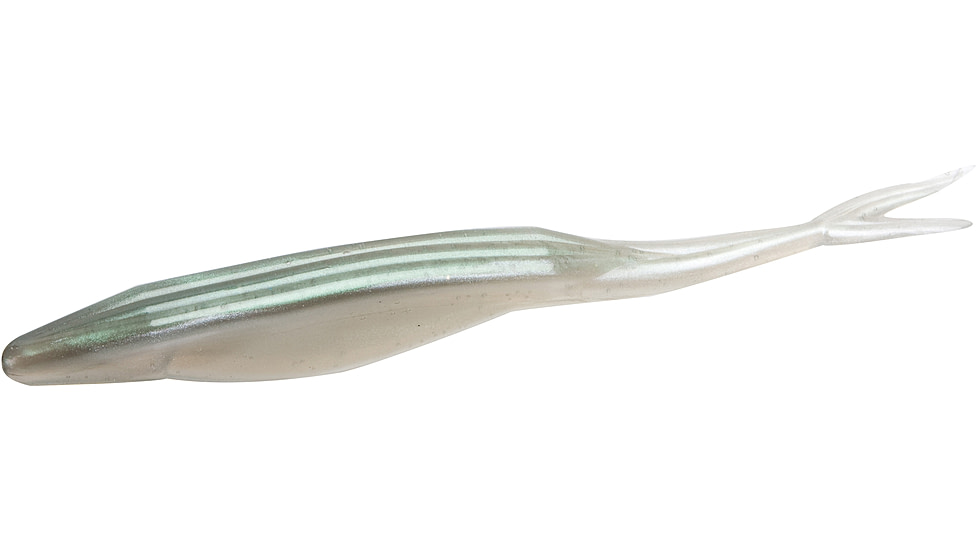 Zoom Mag Super Fluke Baitfish Imitator, 5 Pack, 7in, Green Albino, 112238X