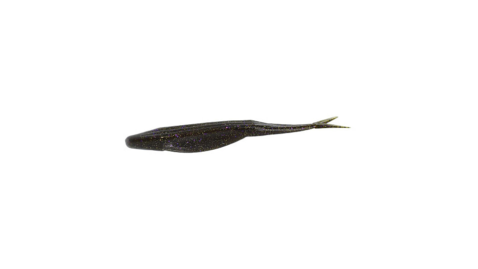 Zoom Mag Super Fluke Baitfish Imitator, 5 Pack, 7in, Green Pumpkin Prp Gold, 112249X