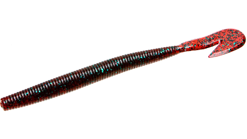Zoom Mag U-V Speed Worm, 8 Pack, 7in, Red Bug, 113021