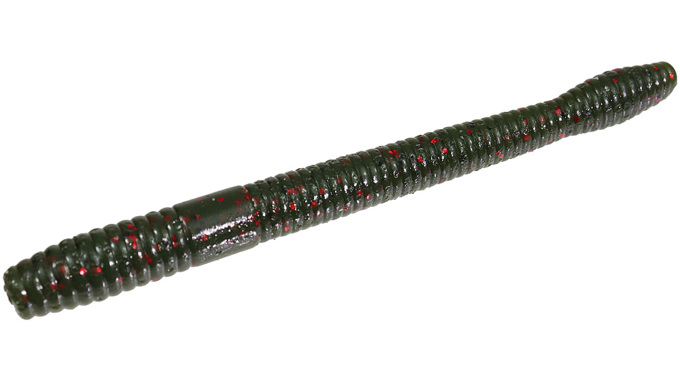 Zoom Magnum Finesse Worm, 10 Pack, 5in, Avocado, 114147X