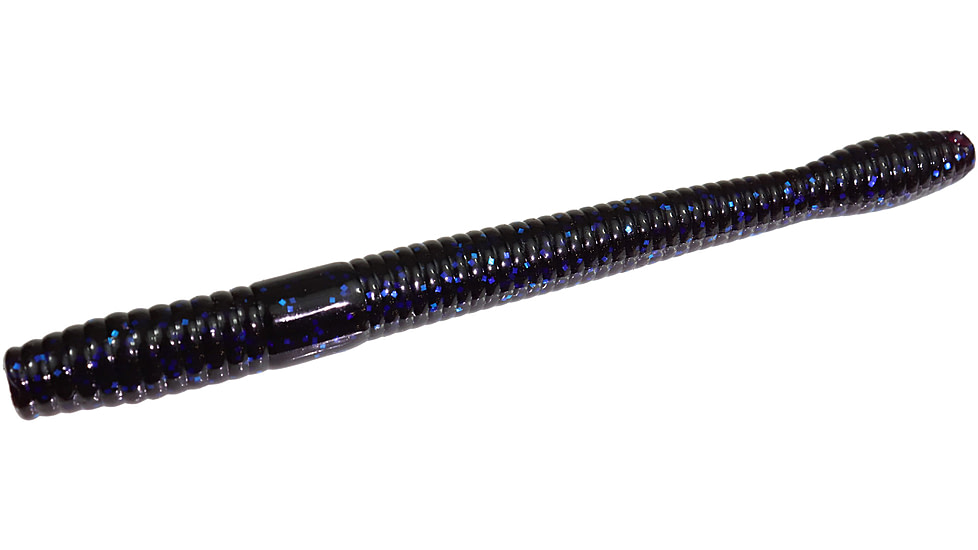 Zoom Magnum Finesse Worm, 10 Pack, 5in, Blue Fleck, 114292X