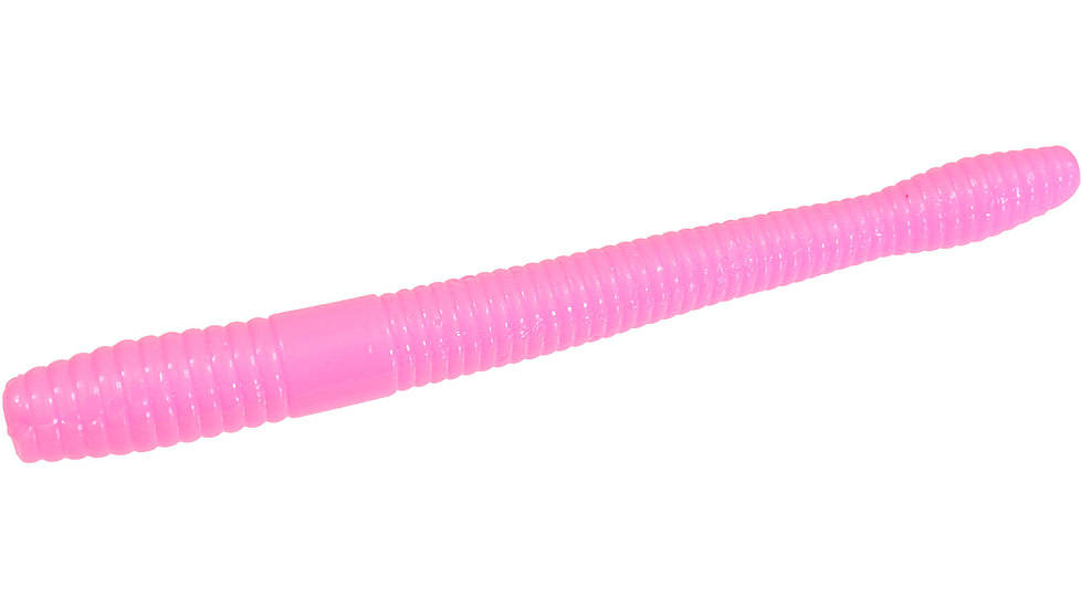 Zoom Magnum Finesse Worm, 10 Pack, 5in, Bubble Gum, 114039X