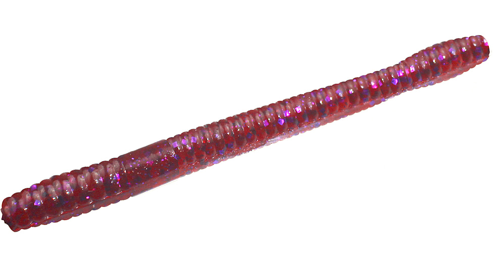 Zoom Magnum Finesse Worm, 10 Pack, 5in, Cranberry, 114431X
