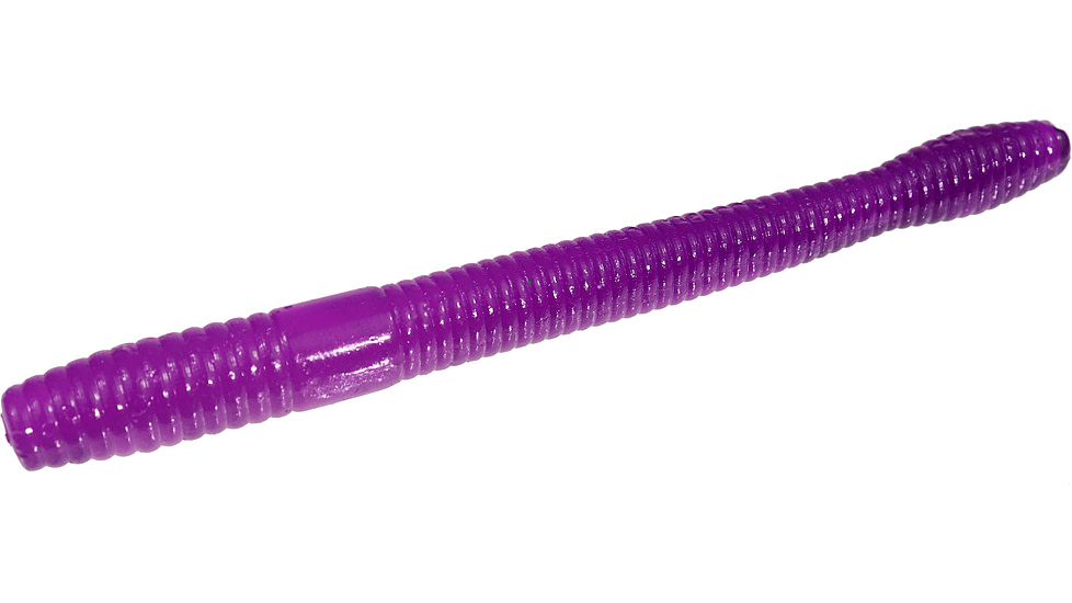 Zoom Magnum Finesse Worm, 10 Pack, 5in, Old Purple, 114065X