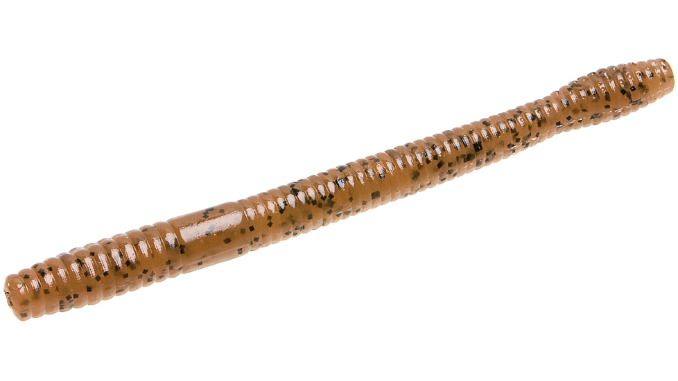 Zoom Magnum Finesse Worm, 10 Pack, 5in, Pumpkin, 114013