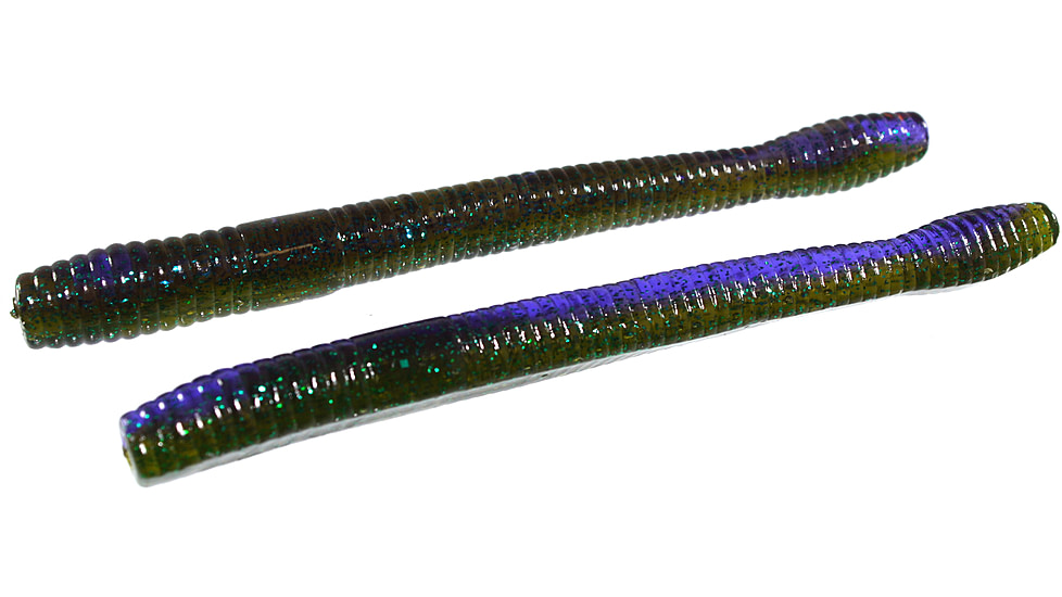 Zoom Magnum Finesse Worm, 10 Pack, 5in, Purple Passion, 114058X