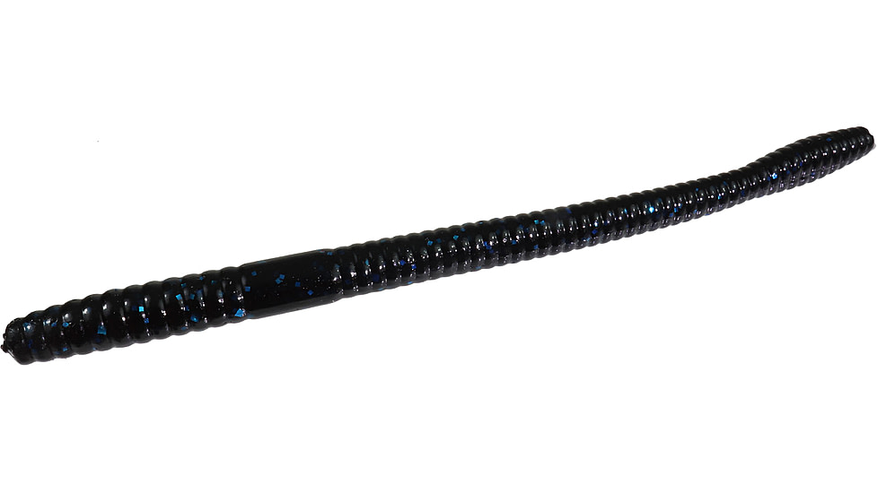 Zoom Magnum Trick Worm, 8 Pack, 7in, Black/Blue, 115072X
