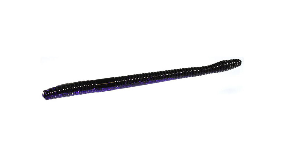 Zoom Magnum Trick Worm, 8 Pack, 7in, Black Light, 115369X