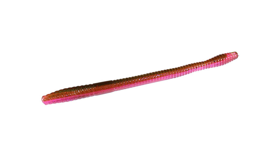 Zoom Magnum Trick Worm, 8 Pack, 7in, Raspberry Shad, 115365X