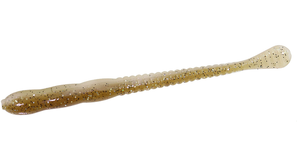 Zoom Meathead Finesse Worm, 20 Pack, 4in, Brown Back, 024436X