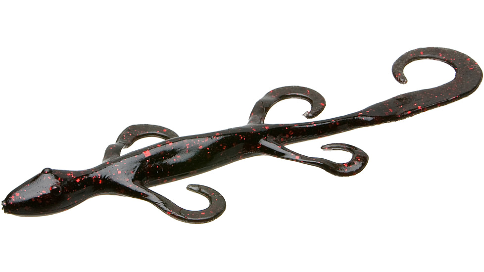 Zoom Mini Lizard, 15 Pack, 4in, Black Red Glitter, 005001X