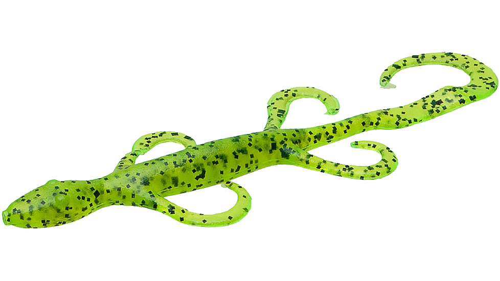 Zoom Mini Lizard, 15 Pack, 4in, Chartreuse Pepper, 5009