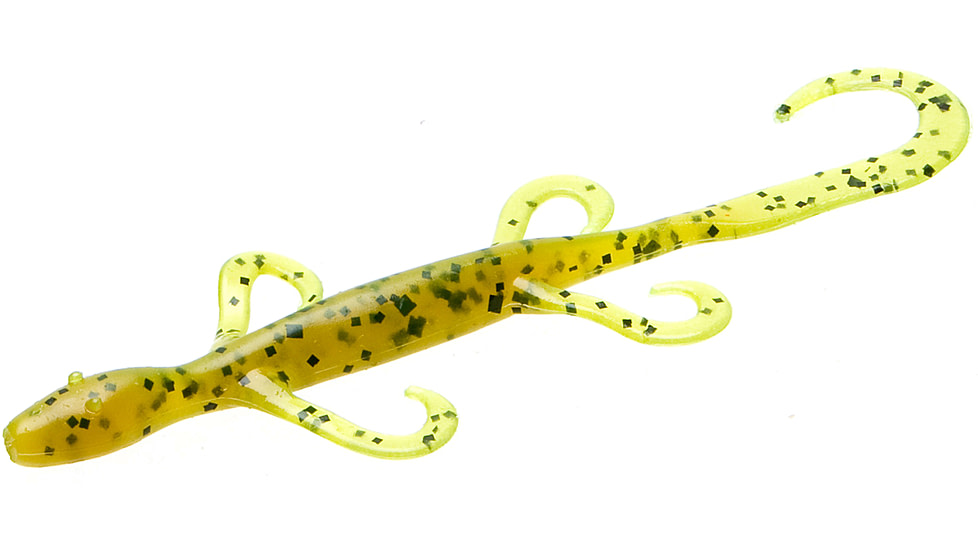 Zoom Mini Lizard, 15 Pack, 4in, Chartreuse Pumpkin, 005012X