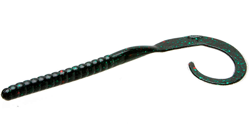 Zoom Ole Monster Magnum Worm, 9 Pack, 10.5in, Black Emerald, 026136X