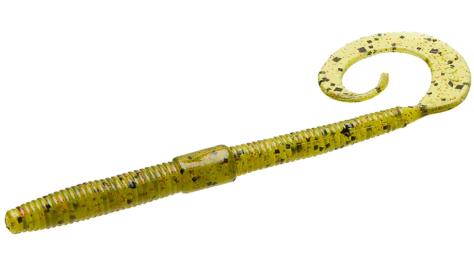 Zoom Shakey Tail Finesse Worm, 20 Pack, 6in, Watermelon Red, 038054X