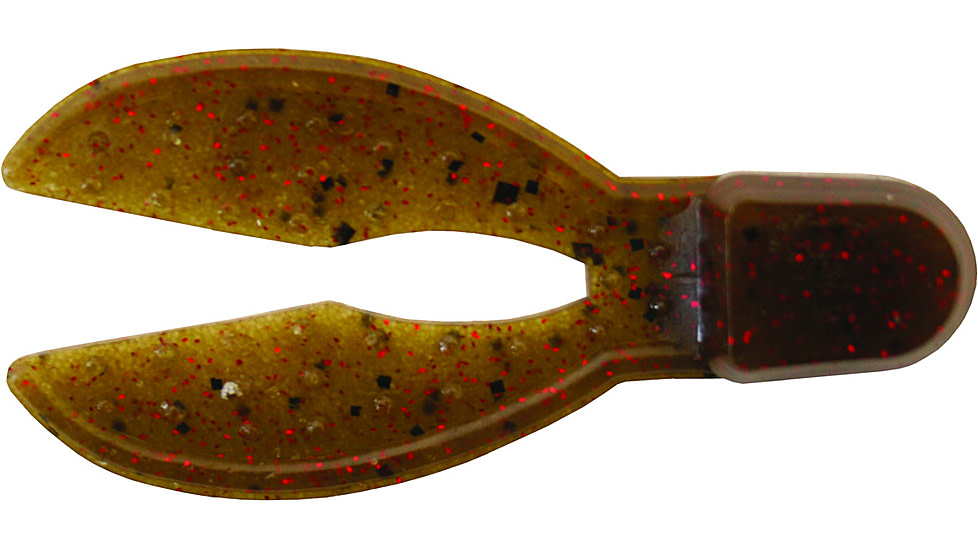Zoom Super Chunk Jr Soft Bait, 6, 2in, Green Pumpkin Red, 041202-SP