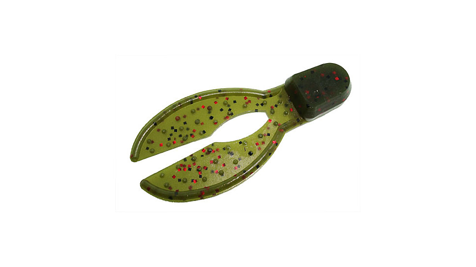 Zoom Super Chunk Jr Jig Trailer, 6 Pack, 2in, Avocado, 041147X