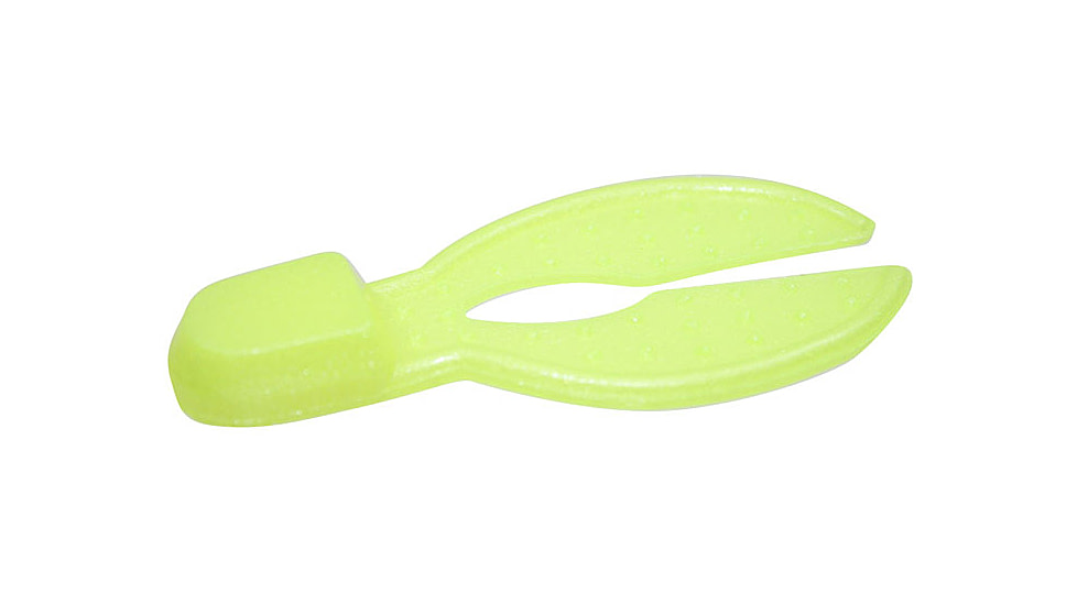 Zoom Super Chunk Jr Jig Trailer, 6 Pack, 2in, Chartreuse Pearl, 041046X