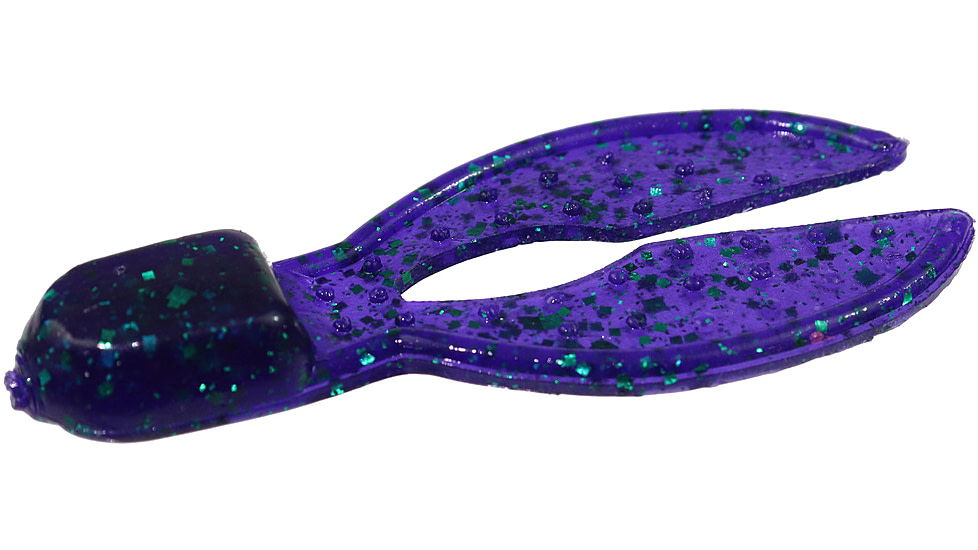 Zoom Super Chunk Jr Jig Trailer, 6 Pack, 2in, Junebug, 041005X