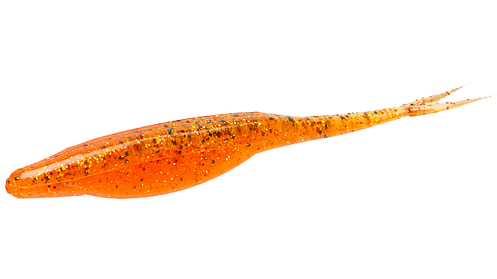 Zoom Super Fluke Baitfish Imitator, 10 Pack, 5.25in, Bourbon Blaze, 023416X