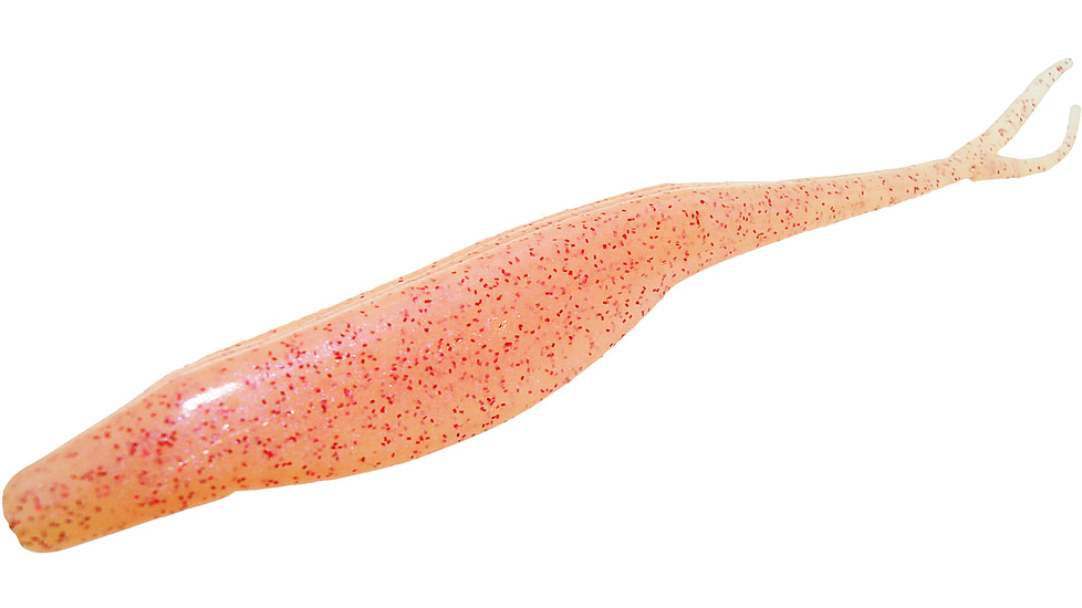 Zoom Super Fluke Baitfish Imitator, 10 Pack, 5.25in, Flesh Red, 023211X