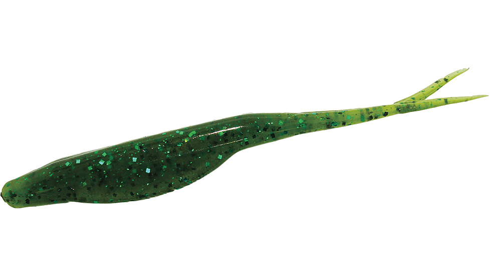 Zoom Super Fluke Baitfish Imitator, 10 Pack, 5.25in, Kudzu, 023102X