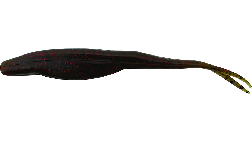 Zoom Super Fluke Fluke, 10, 5.25in, Green Pumpkin Red, 023202-SP