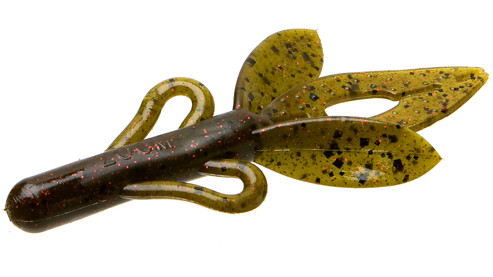 Zoom Super Hog Creature Bait, 10 Pack, 4in, Green Pumpkin Red, 085202X